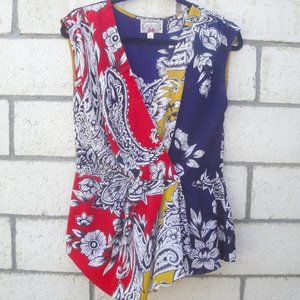 Anthropologie Boho Chic Printed Sleeveless Top M